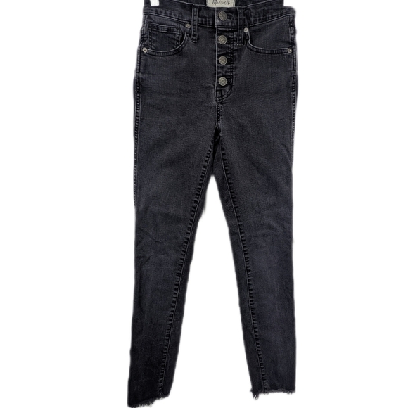 Madewell 10" High Rise Skinny Button Fly Jeans Sz 24 - Picture 1 of 11